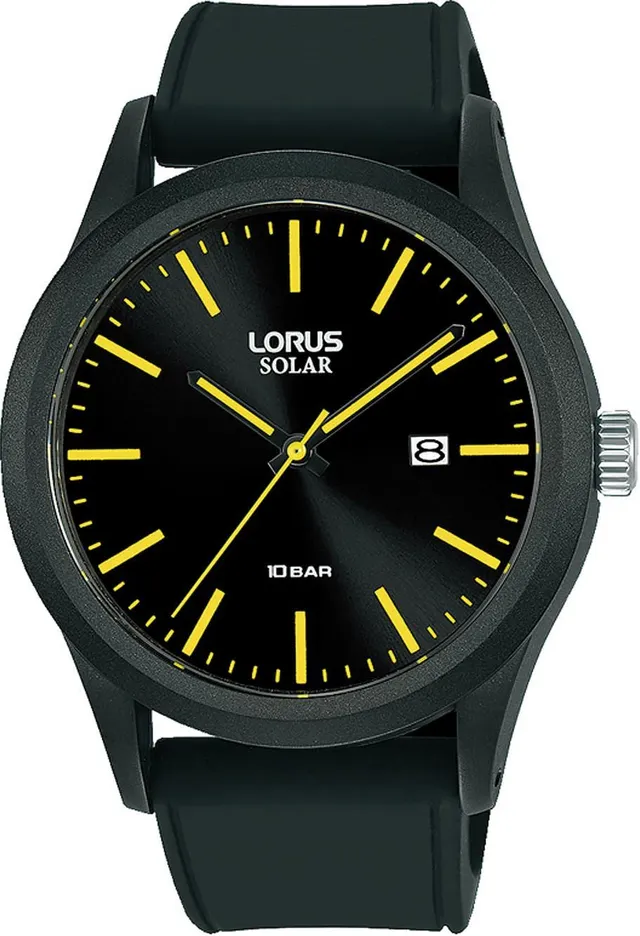 lorus-rx301ax9-herrenuhr-quarz-silikon-schwarz-analog image 1