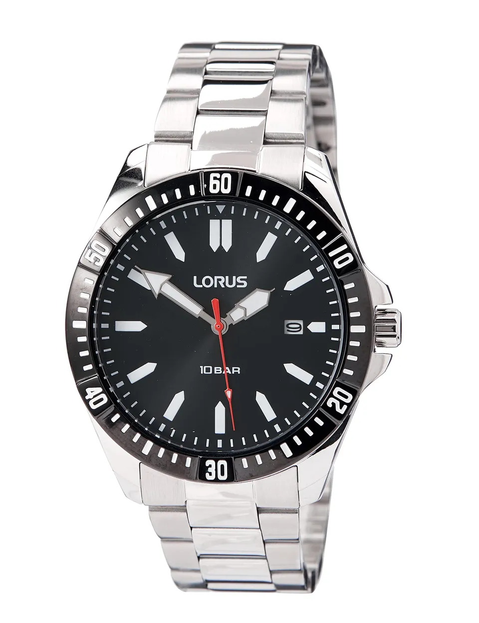 lorus-herrenuhren-analog-quarz-herrenuhr-schwarz-metall image 1