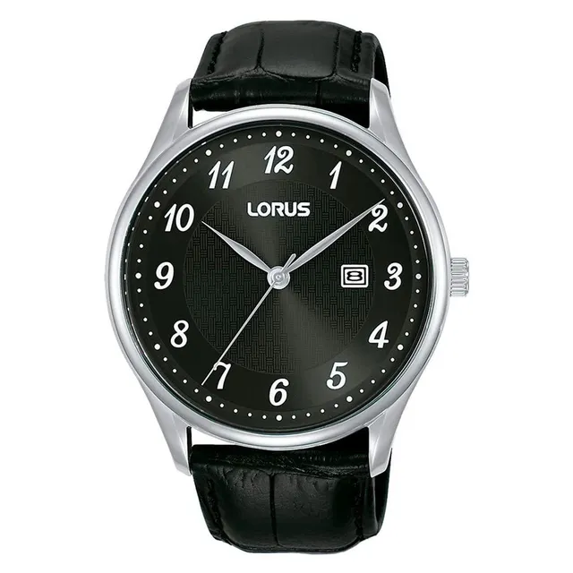 lorus-damenuhren-analog-quarz-damenuhr-schwarz-leder-quarz image 1