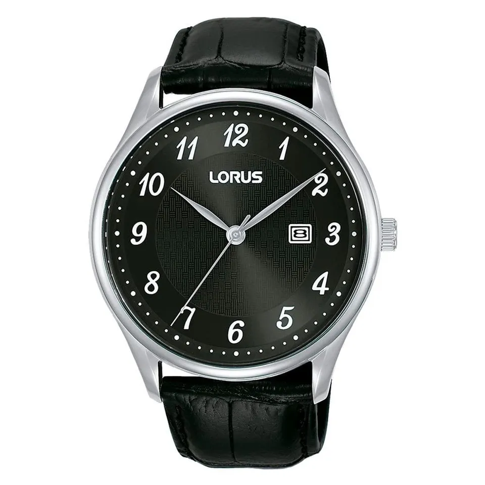lorus-damenuhren-analog-quarz-damenuhr-schwarz-leder-quarz image 1