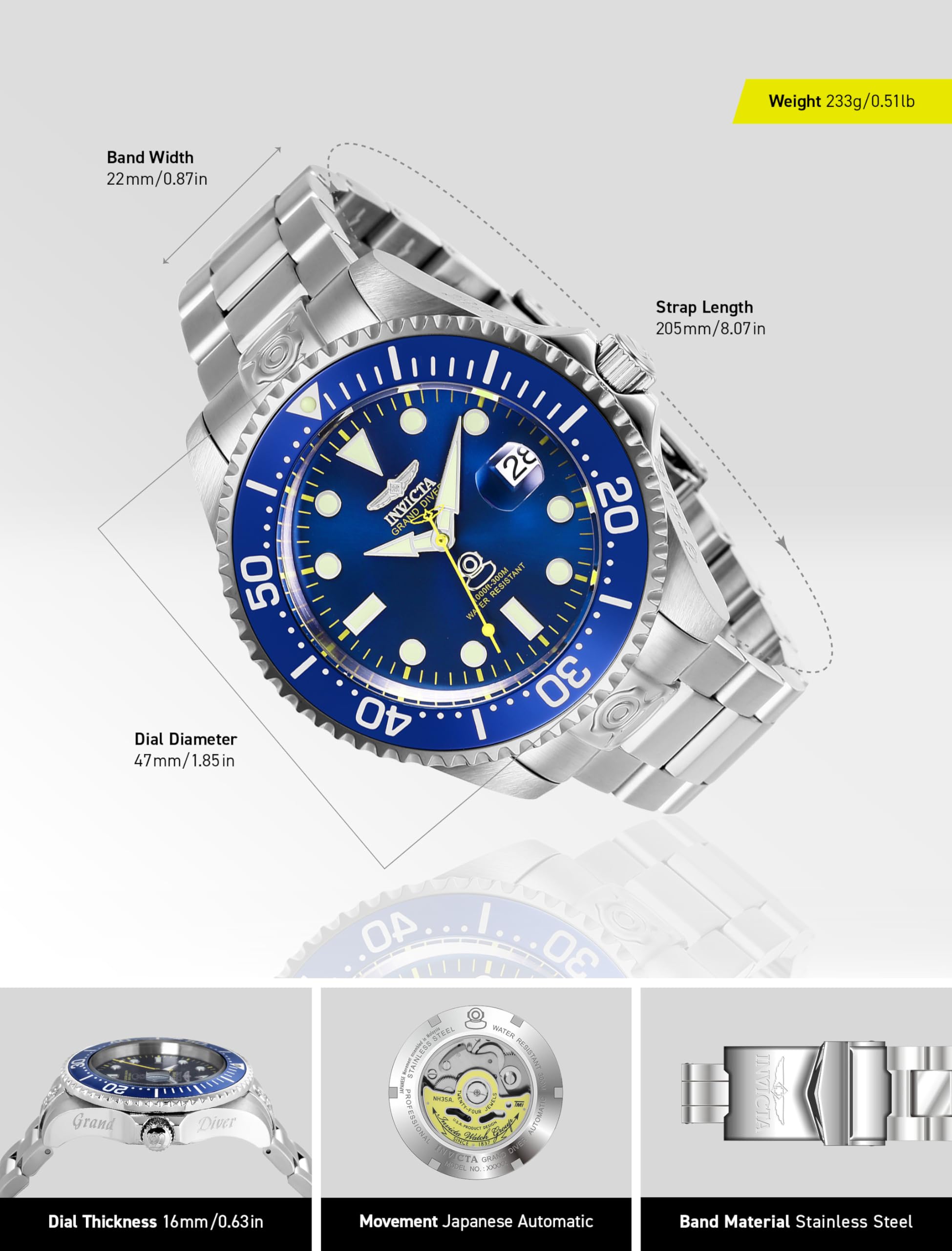 invicta-pro-diver-herrenuhr-automatik-blau-silber-47mm image 3