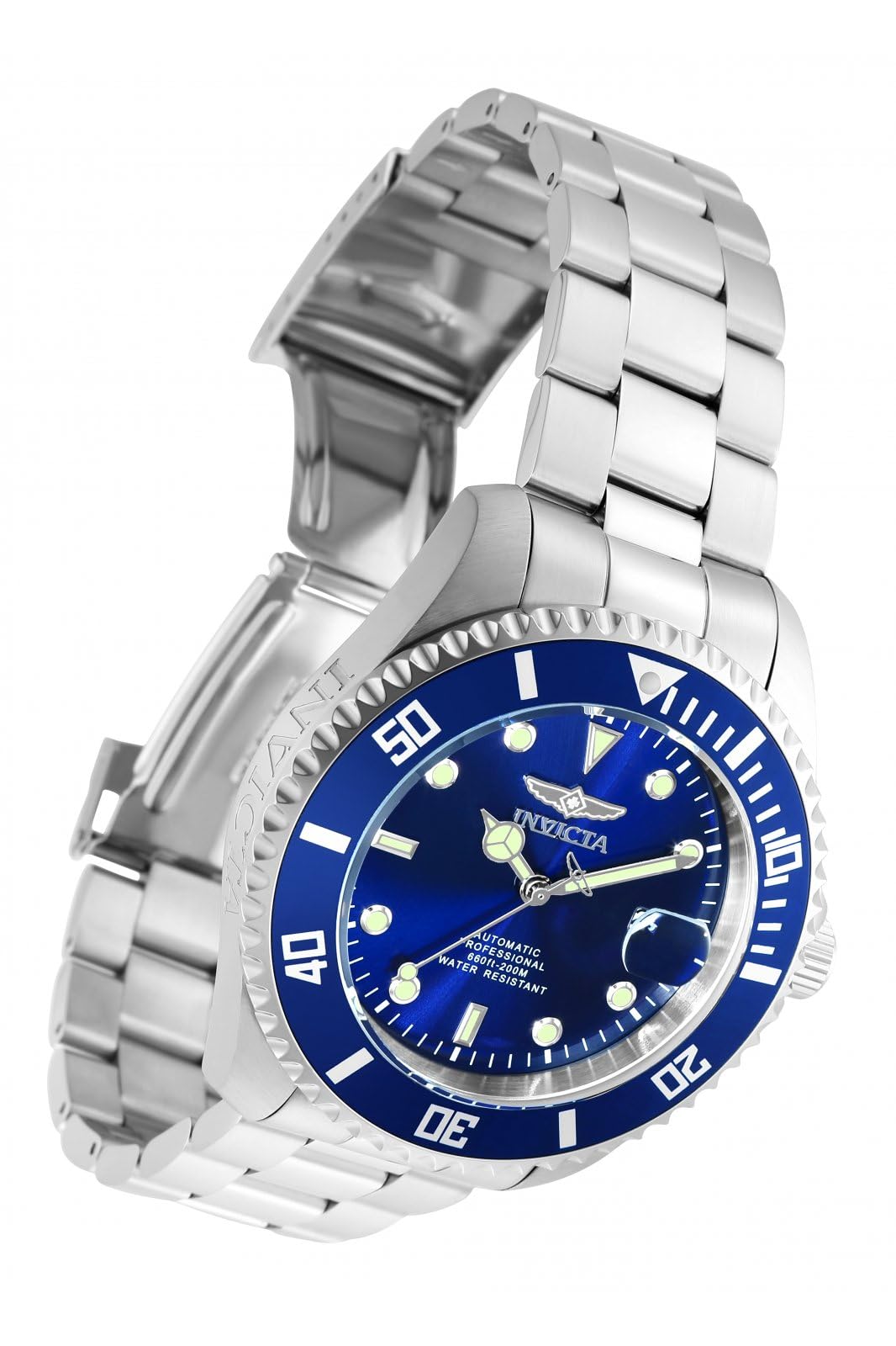 invicta-pro-diver-47mm-automatikuhr-herren-silber-blau image 2