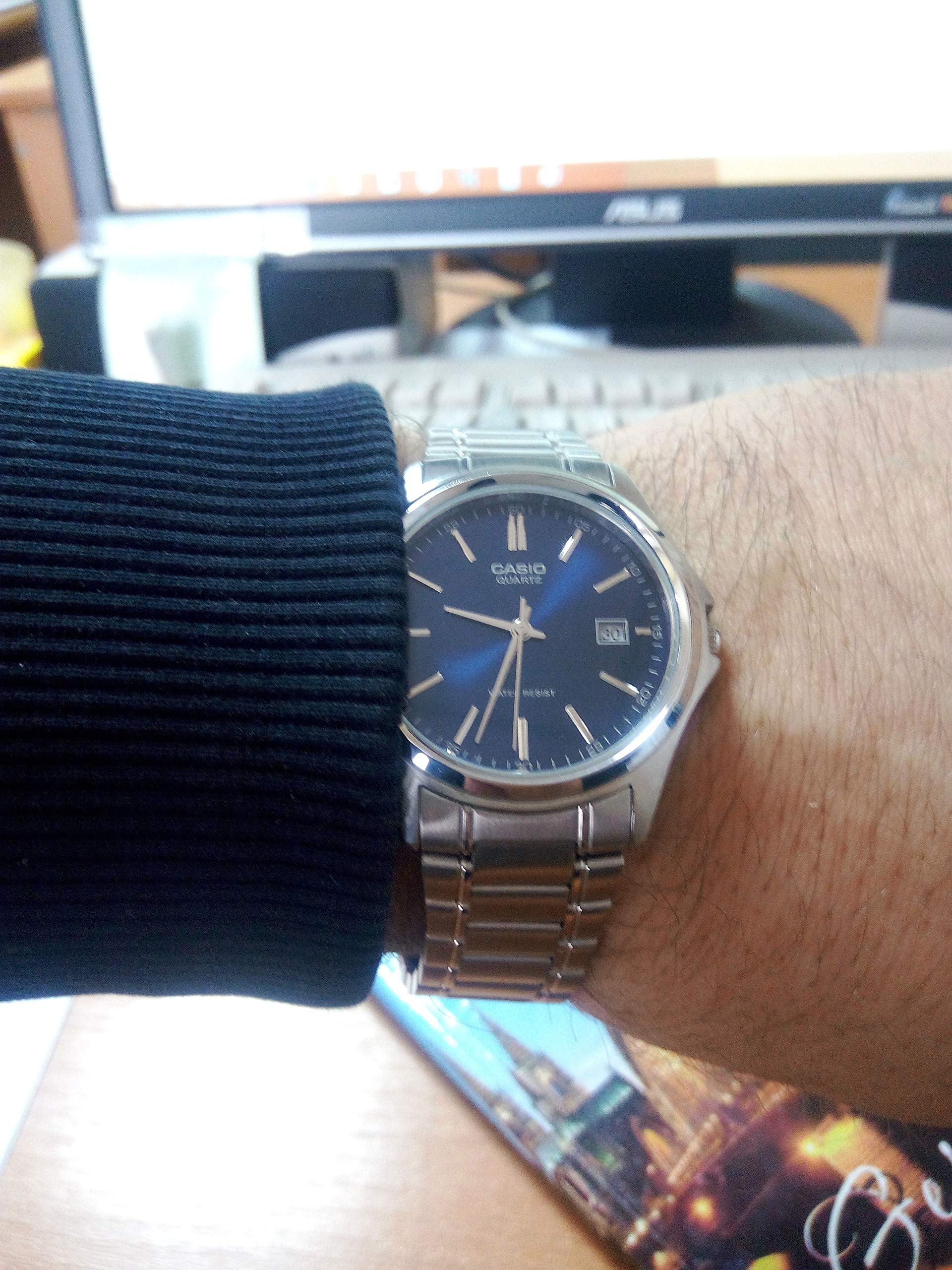 casio-mtp1183pa2a-herren-analoguhr-edelstahl-datum image 5