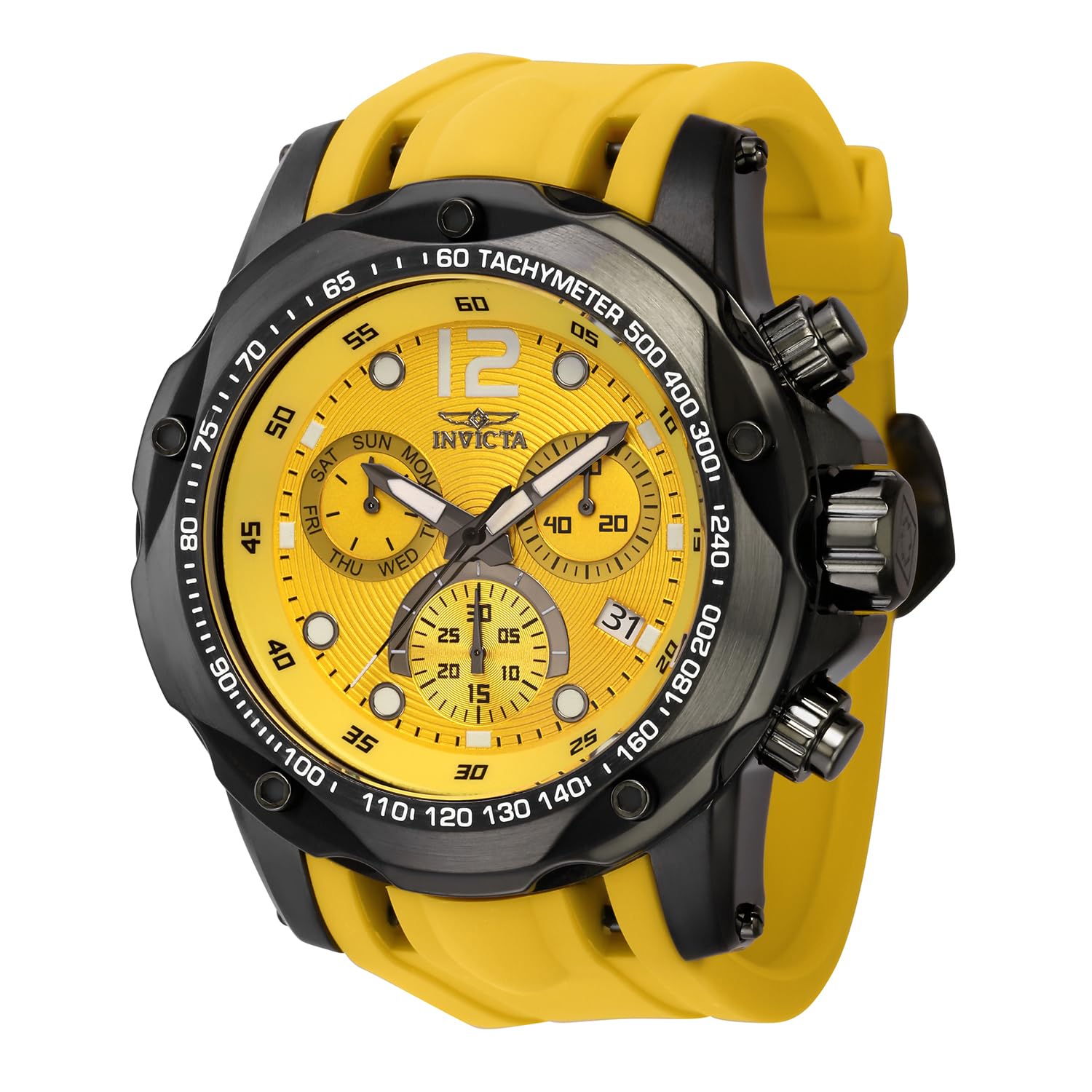 invicta-speedway-herrenuhr-51mm-silber-orange-quarz-edelstahl image 8