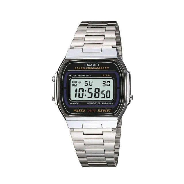 casio-a164wa-1ves-digitaluhr-silber-edelstahl-50m image 1