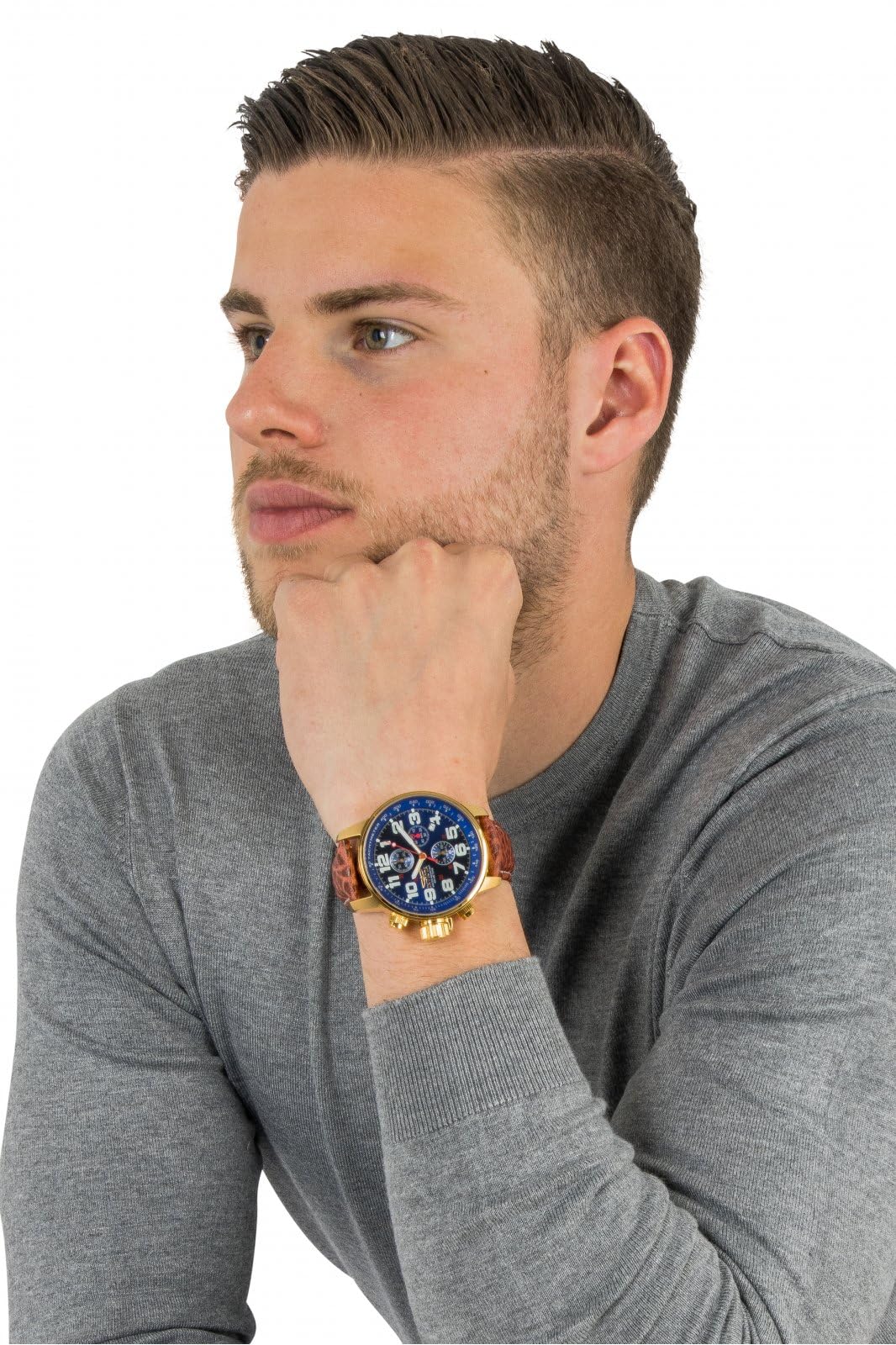 invicta-i-force-herrenuhr-46mm-gold-blau-edelstahl image 6