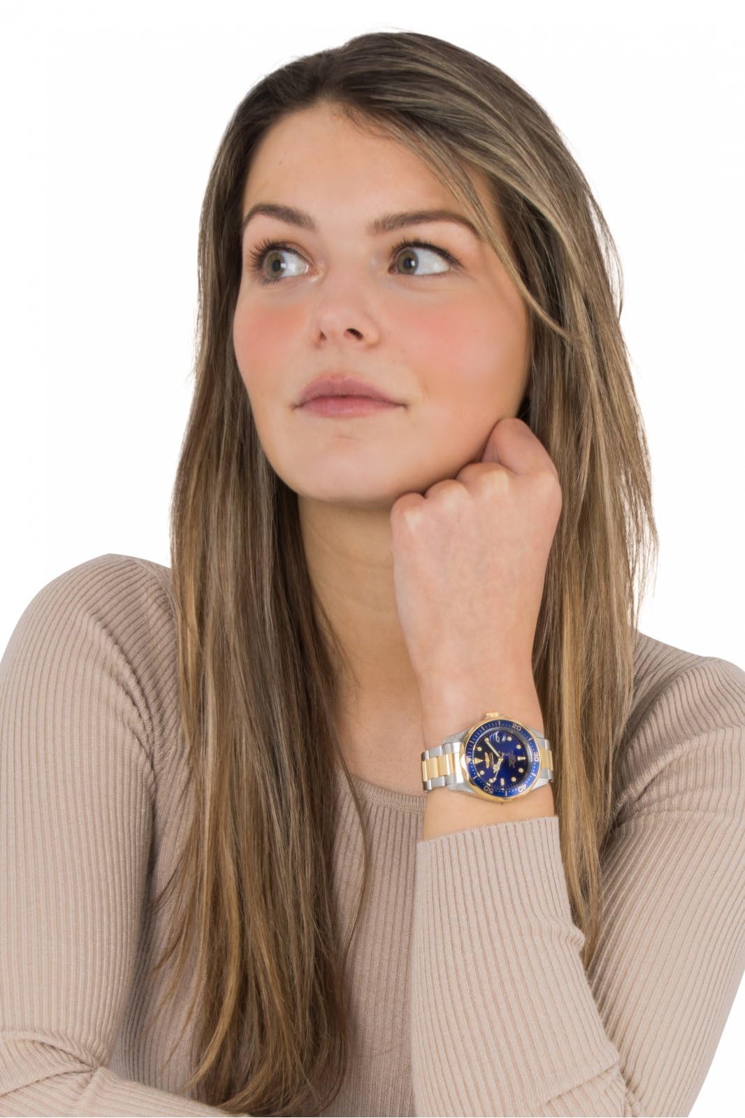 invicta-pro-diver-quarzuhr-37mm-bicolor-blau-zweiton image 7
