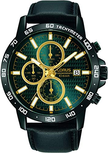 lorus-sport-rm319gx9-herren-chronograph-leder-edelstahl image 3