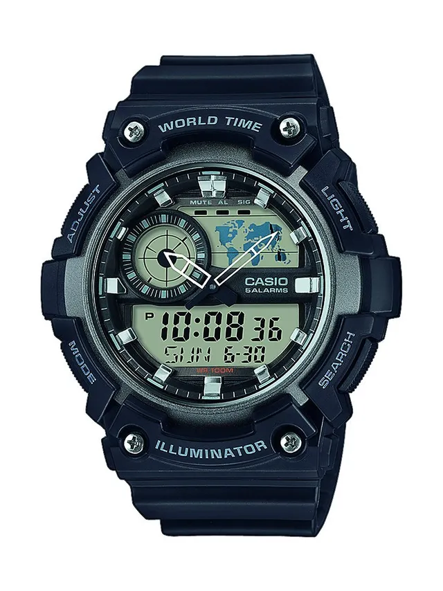 casio-collection-aeq-200w-herren-armbanduhr-schwarz-weltzeit image 1