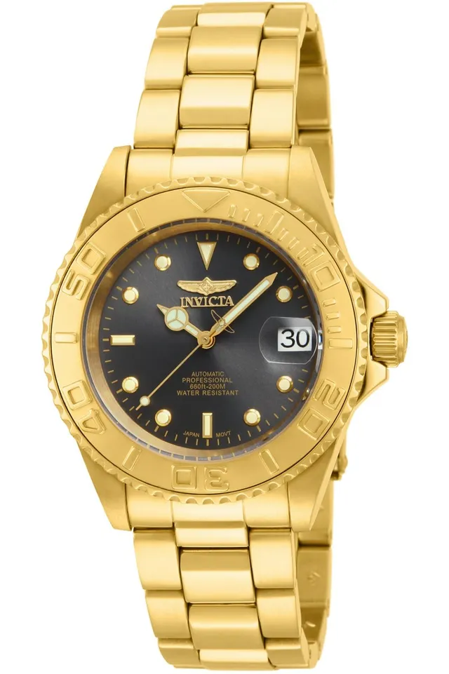 invicta-pro-diver-herrenuhr-automatik-gold-grau-40mm image 1