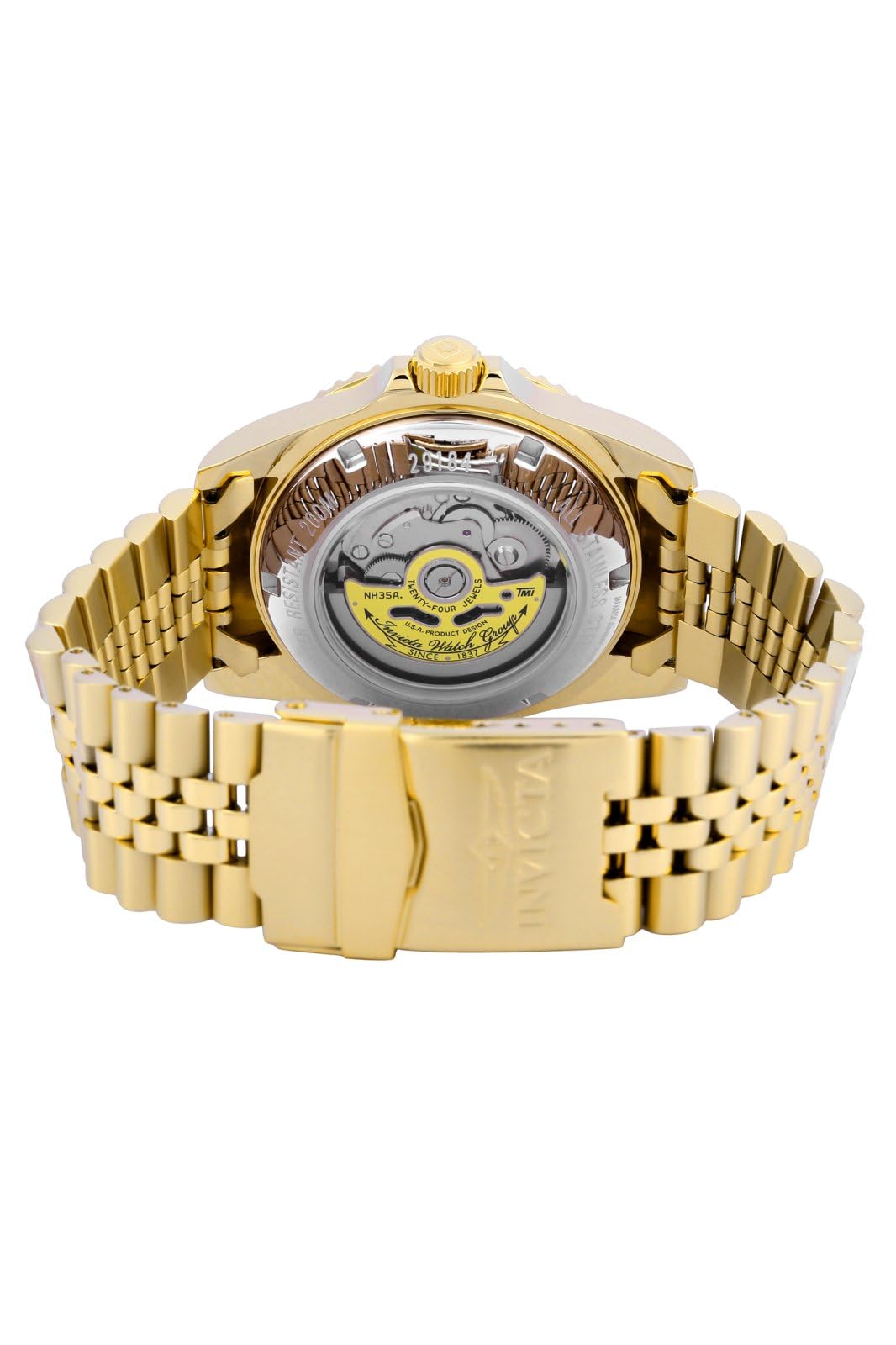 invicta-pro-diver-automatikuhr-herren-42mm-gold-schwarz-gr-n image 4