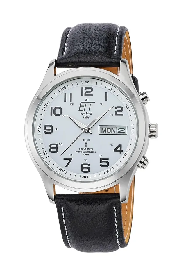 ett-solar-drive-funk-egs-11436-12l-herrenuhr-leder-analog image 1