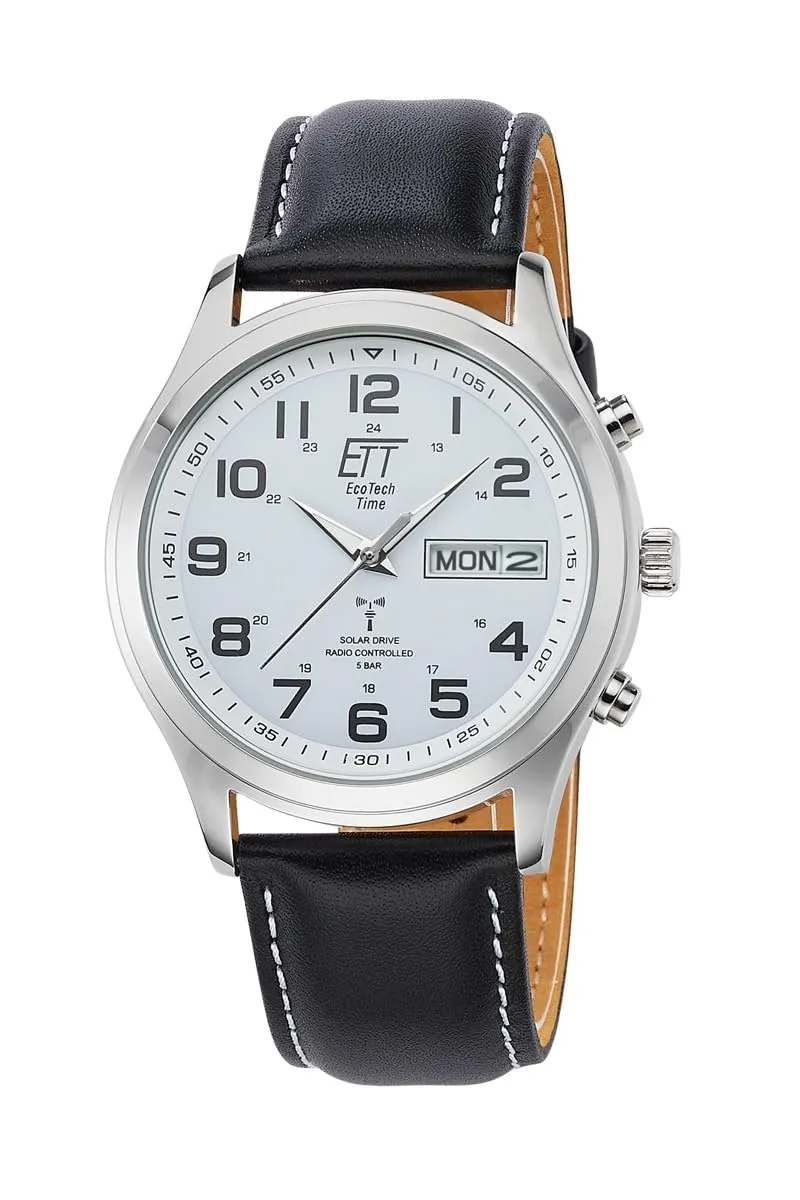 ett-solar-drive-funk-egs-11436-12l-herrenuhr-leder-analog image 1