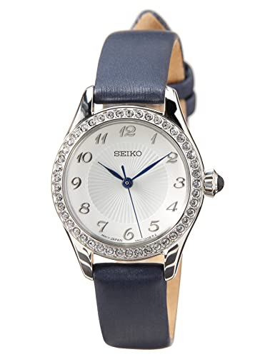 seiko-classic-damen-quarzuhr-lederband-silber image 6