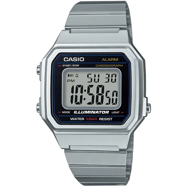 casio-b650wd-1aef-digitaluhr-edelstahl-retro image 1