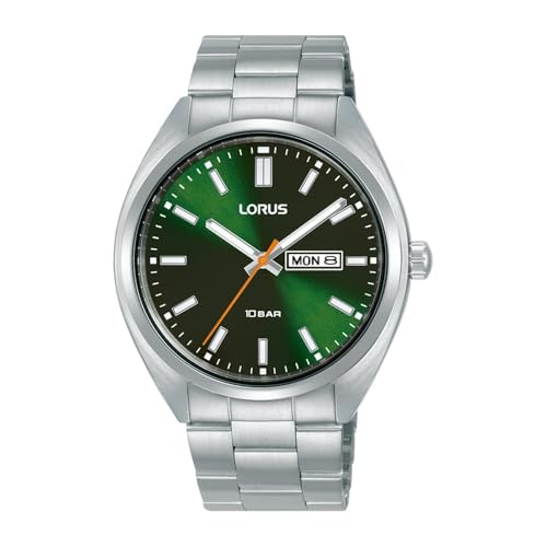 lorus-herrenuhren-quarz-uhr-silber-gr-n-edelstahl image 3