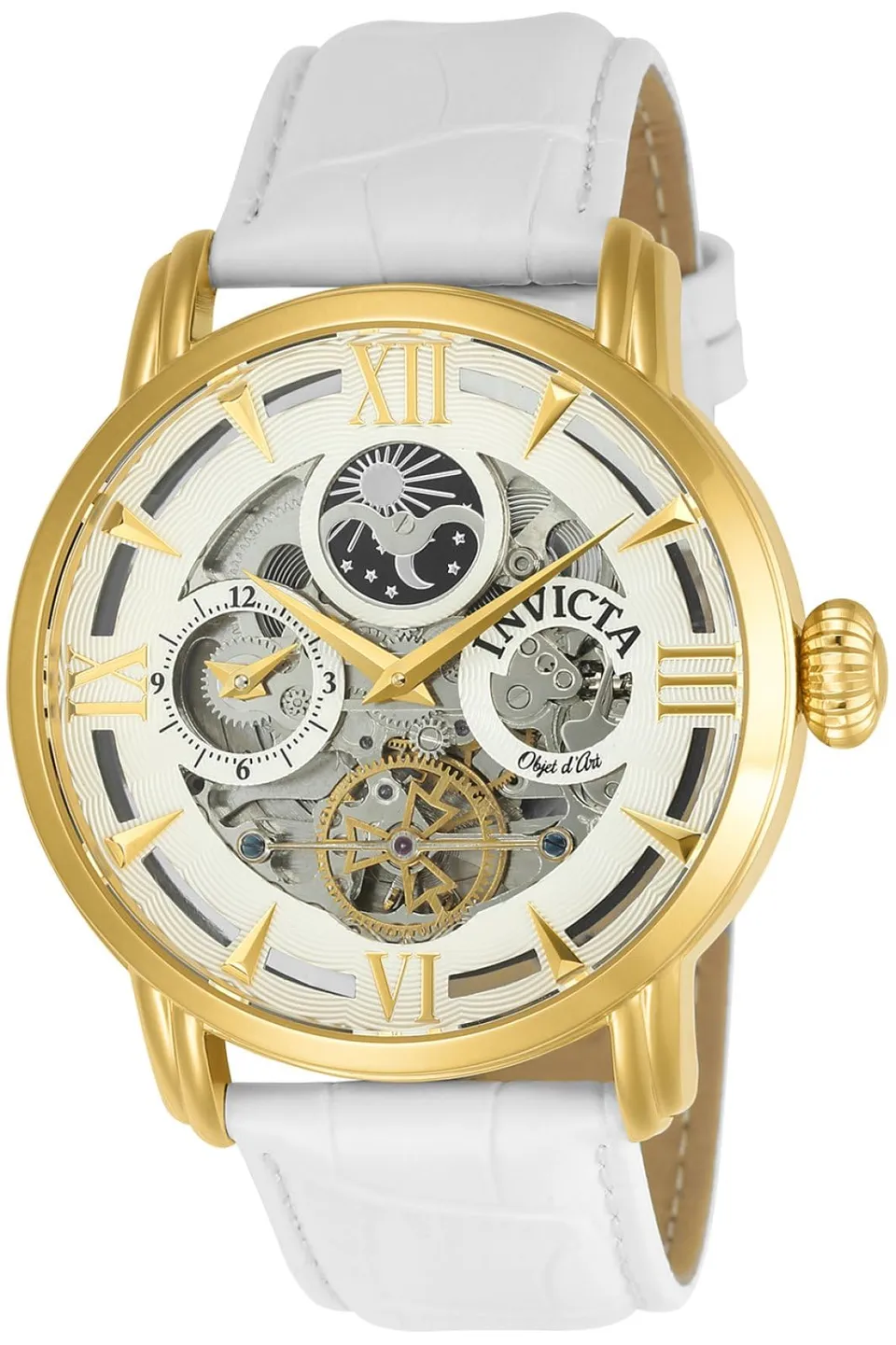 invicta-objet-d-art-automatikuhr-herren-47mm-gold-wei image 1