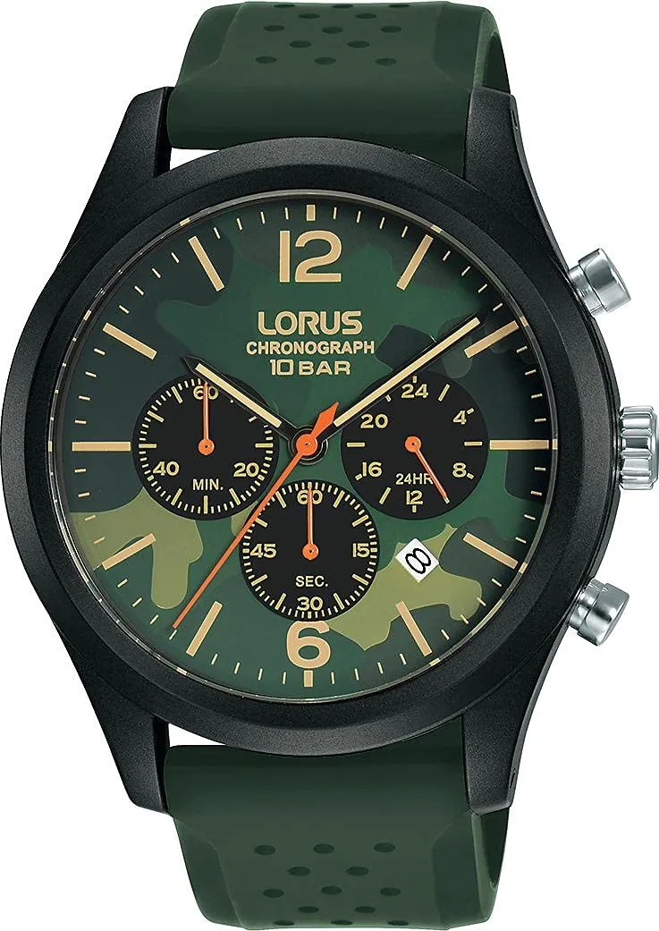 lorus-sport-rt399hx9-herrenuhr-chronograph-silikon-schwarz image 1