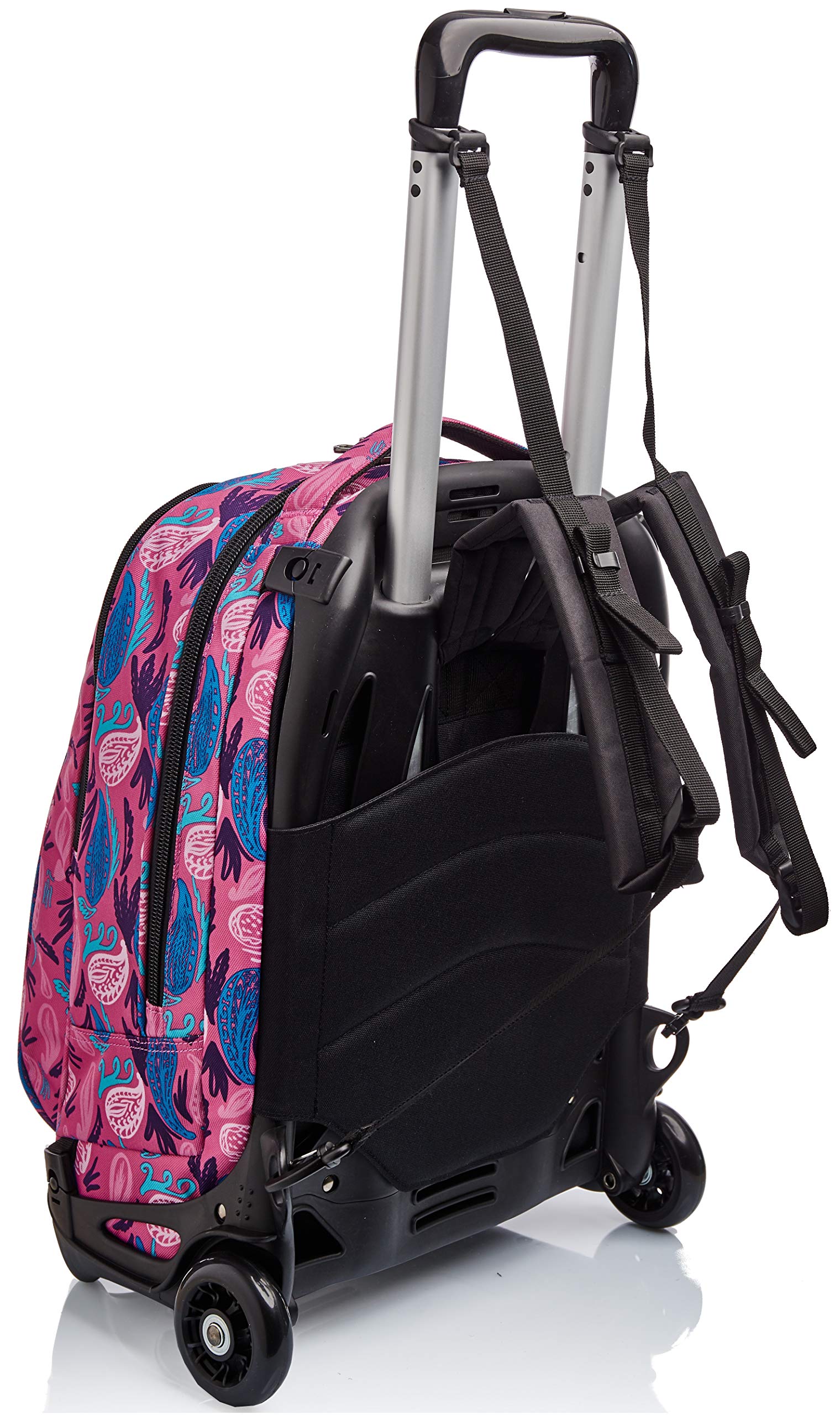 invicta-trolley-rucksack-rollen-rosa-34l-paisley image 5