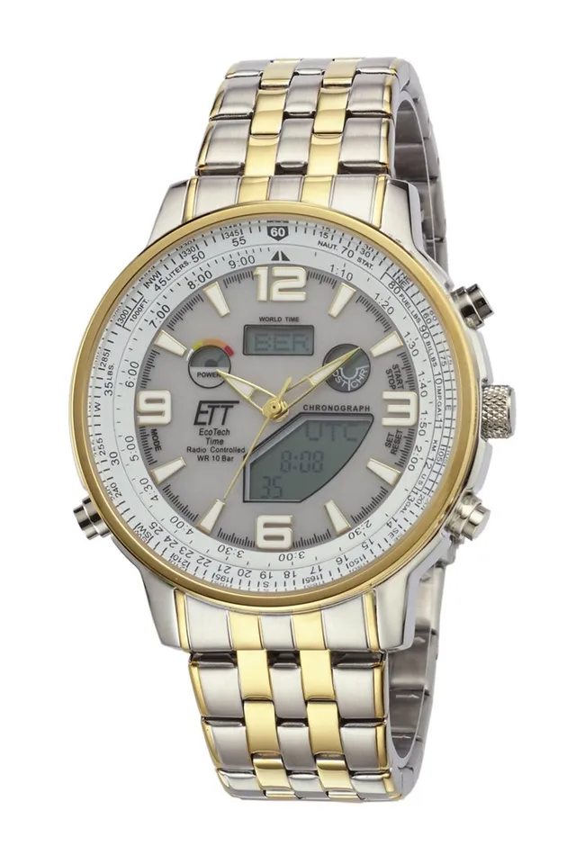 ett-solar-drive-funk-egs-11310-11m-herrenuhr-edelstahl-bicolor image 1