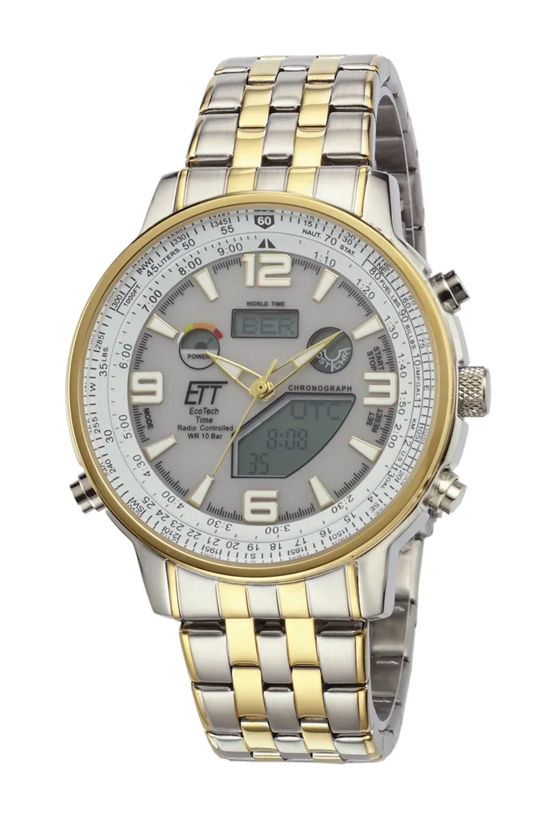 ett-solar-drive-funk-egs-11310-11m-herrenuhr-edelstahl-bicolor image 1
