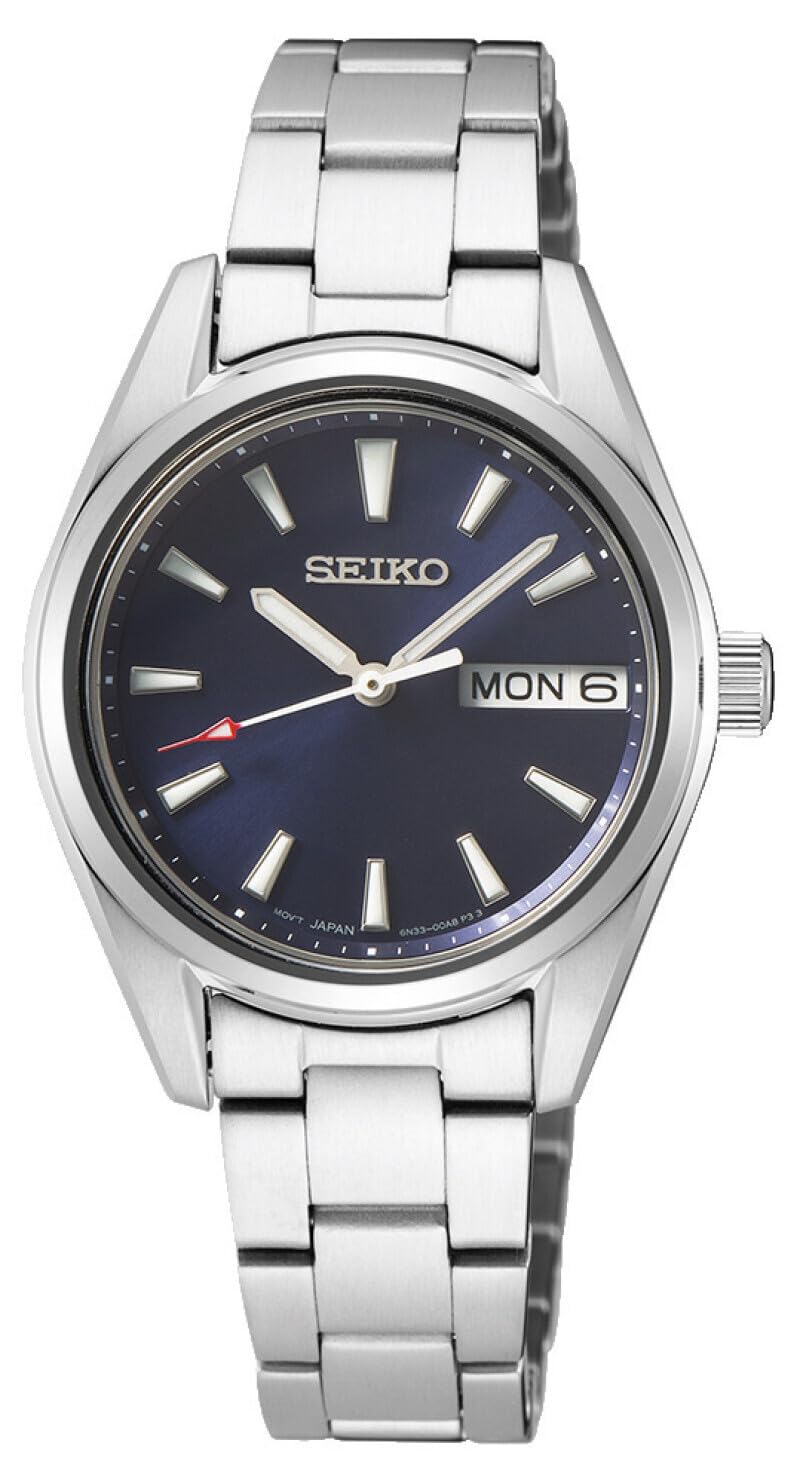 seiko-classic-damen-armbanduhr-quarz-edelstahl-silber-analog image 2