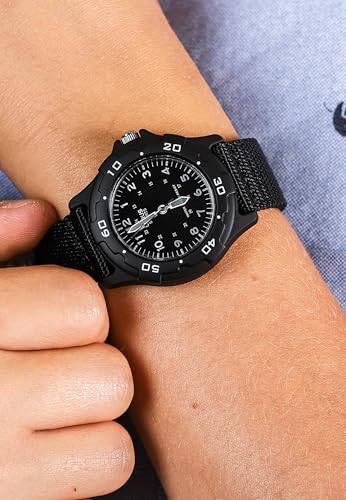 lorus-kids-rrx89fx9-kinderuhr-textilband-schwarz-analog image 7