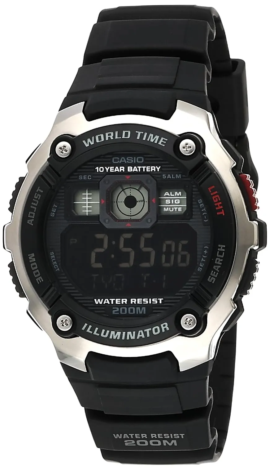 casio-collection-herren-digitaluhr-20-bar-weltzeit-schwarz image 1