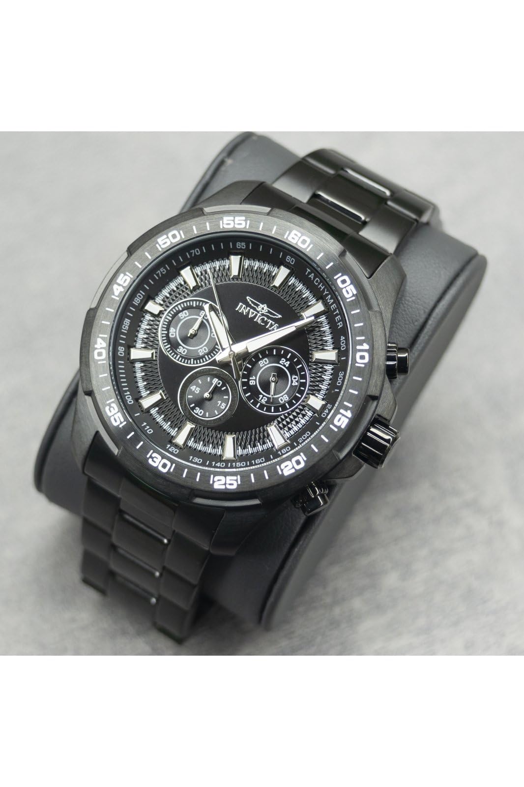 invicta-speedway-48mm-herren-quarzuhr-schwarz-edelstahl image 3