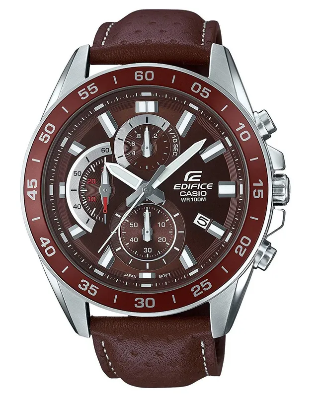 casio-edifice-efv-550l-5avuef-herrenuhr-leder-chronograph image 1