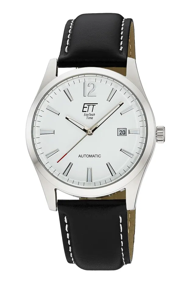 ett-motion-drive-herrenuhr-automatik-silber-schwarz-edelstahl image 1