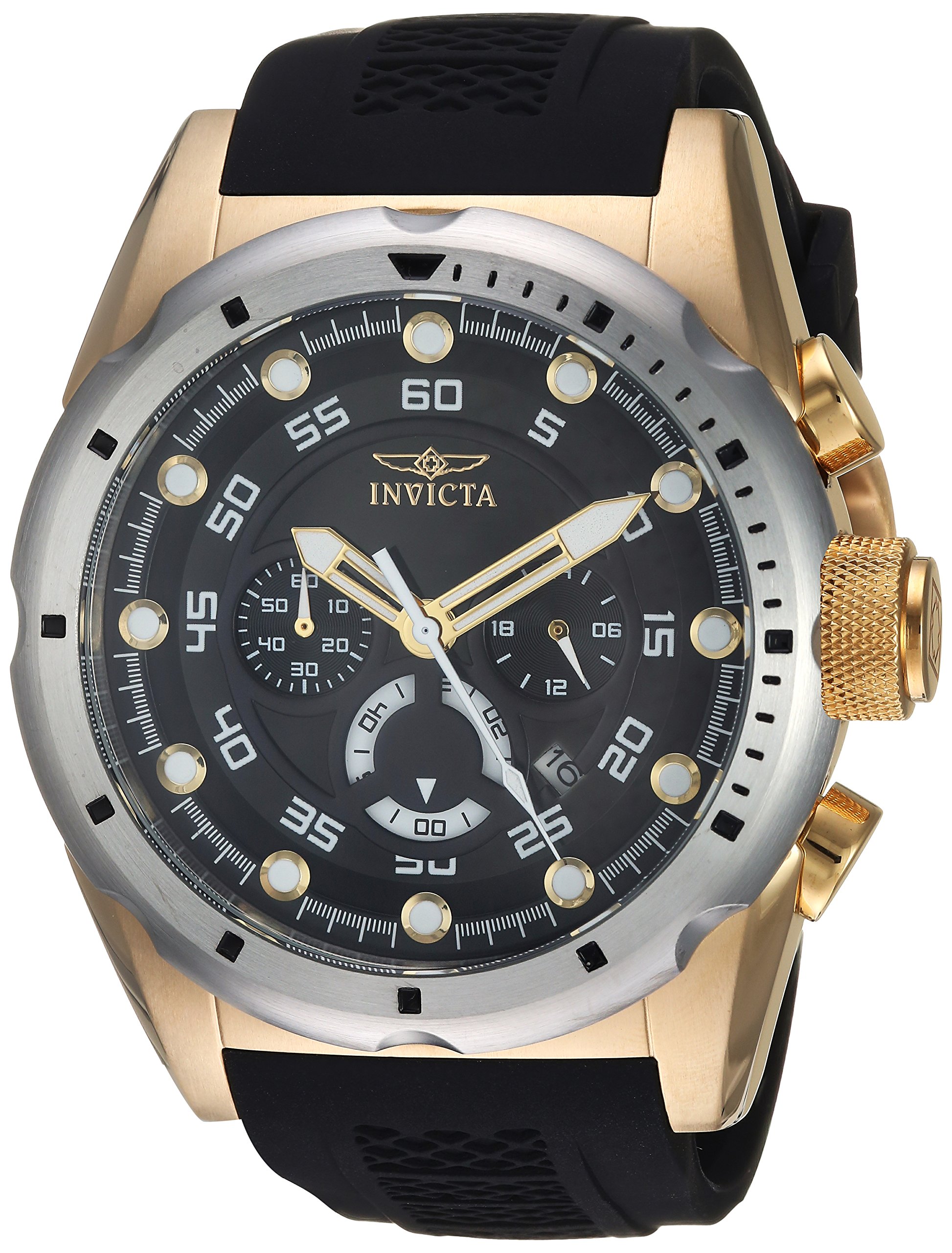 invicta-speedway-herrenuhr-50mm-gold-schwarz-edelstahl image 1