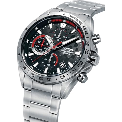 lorus-herrenuhren-rm309jx9-chronograph-herrenuhr-schwarz-metall image 6