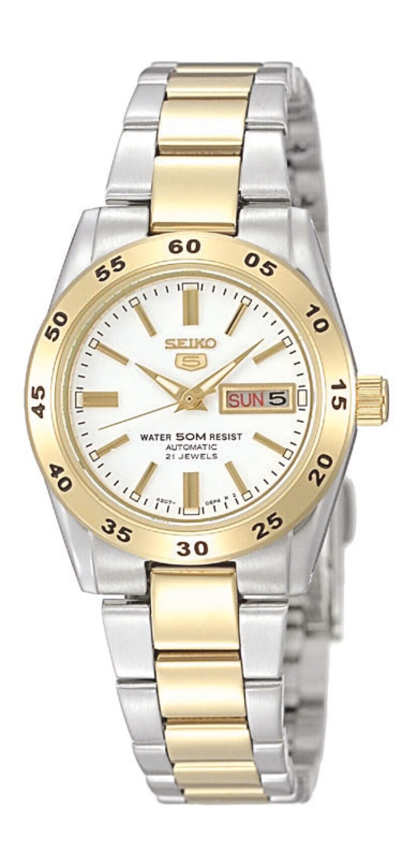seiko-classic-symg42k1-damenuhr-automatik-silber-gold image 4