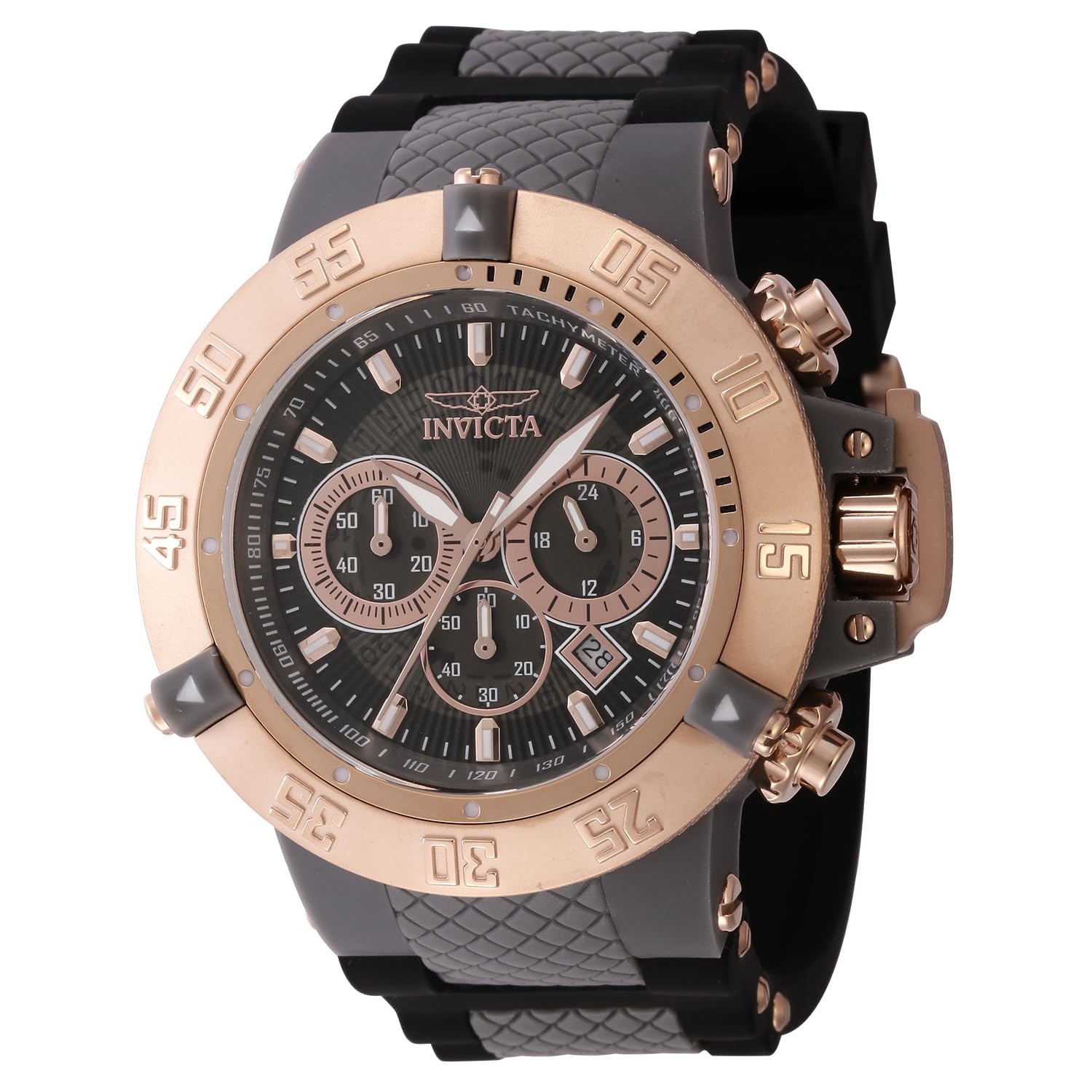 invicta-subaqua-herrenuhr-50mm-schwarz-ros-gold-quarz image 1