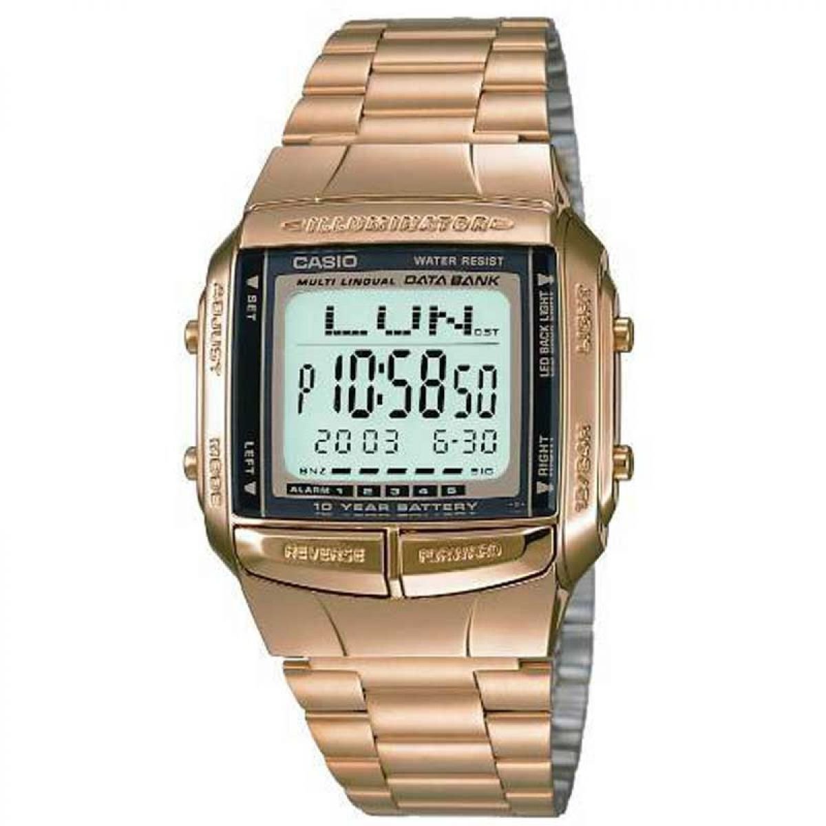 casio-db-360gn-collection-databank-herrenuhr-silber-grau image 2