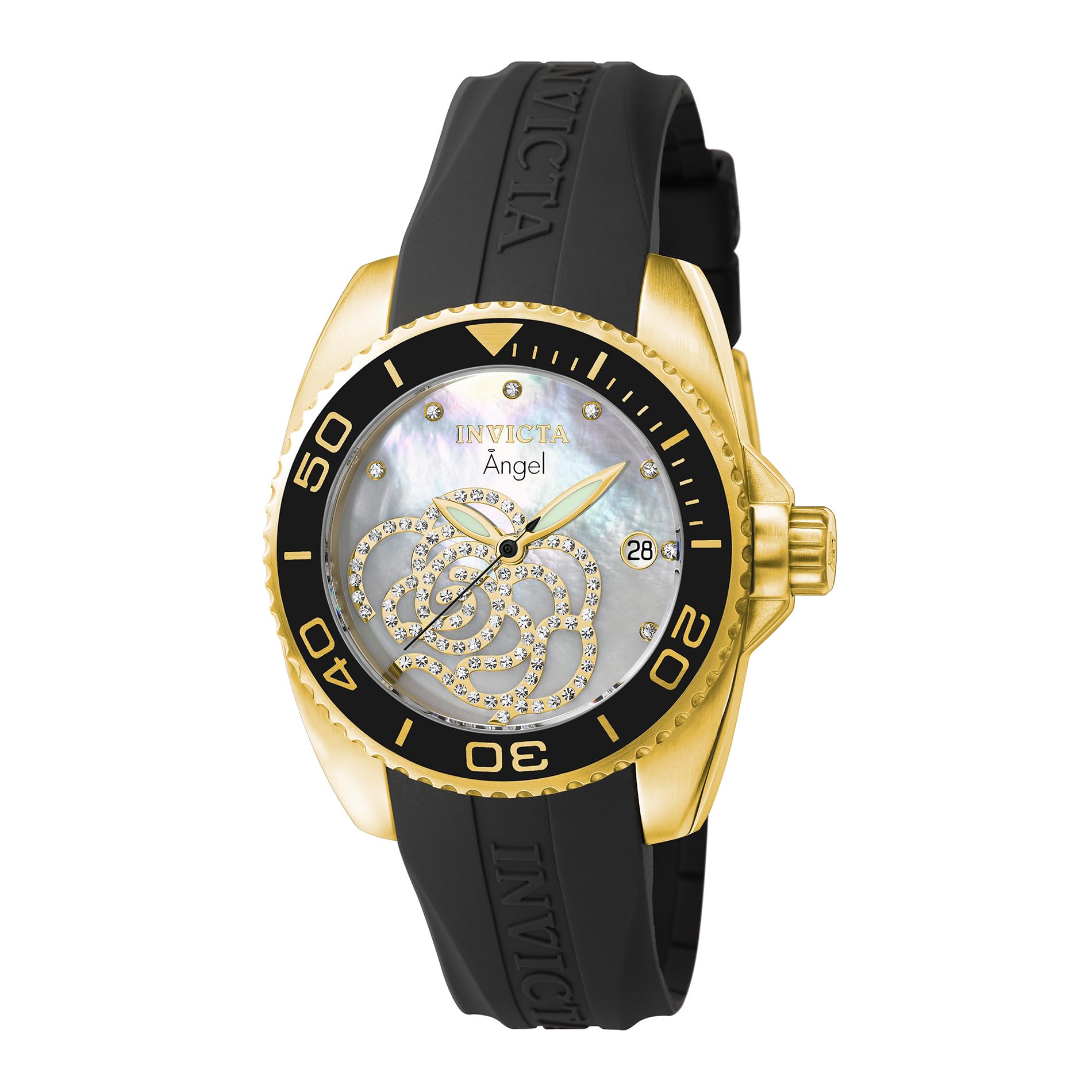 invicta-angel-damen-quarzuhr-38mm-weiss-gold image 2