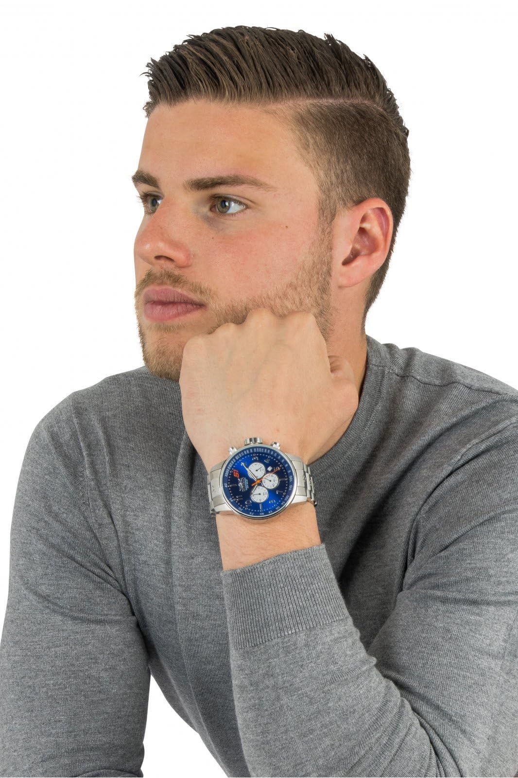 invicta-s1-rally-herrenuhr-48mm-silber-blau-quarzuhren image 6