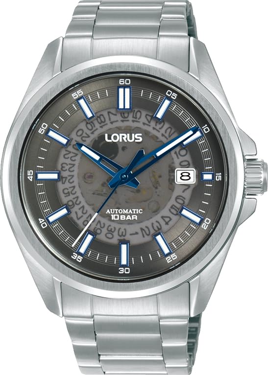 lorus-herrenuhren-automatikuhr-silber-schwarz-edelstahl image 3