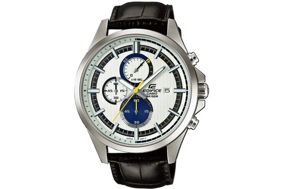 casio-edifice-armbanduhr-herren-leder-chrono-10-bar image 1