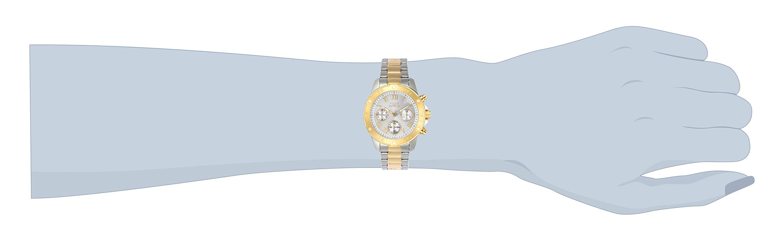 invicta-wildflower-damenuhr-38mm-silber-quarzuhr-edelstahl image 4