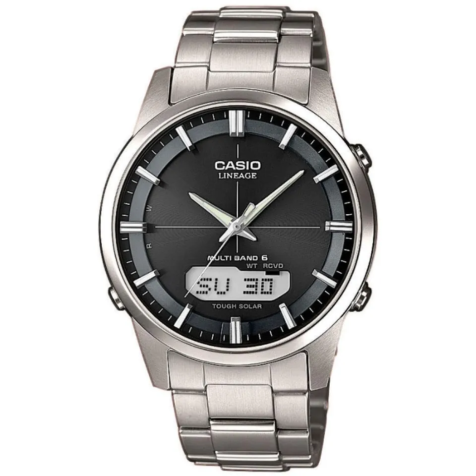 casio-funkuhr-solar-titan-silber-schwarz-herrenuhr image 1