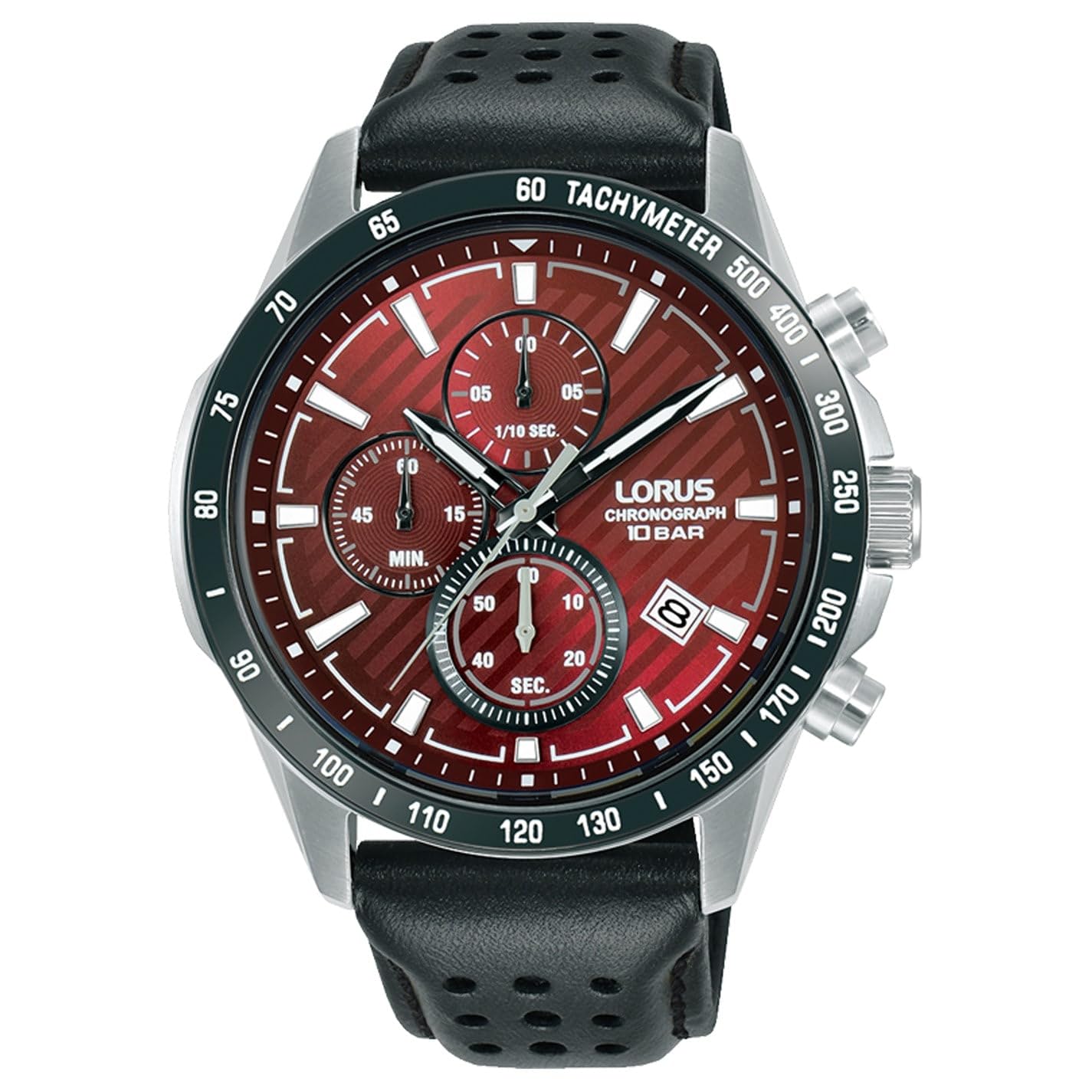 lorus-herrenuhren-analog-quarz-herrenuhr-schwarz-silber image 3
