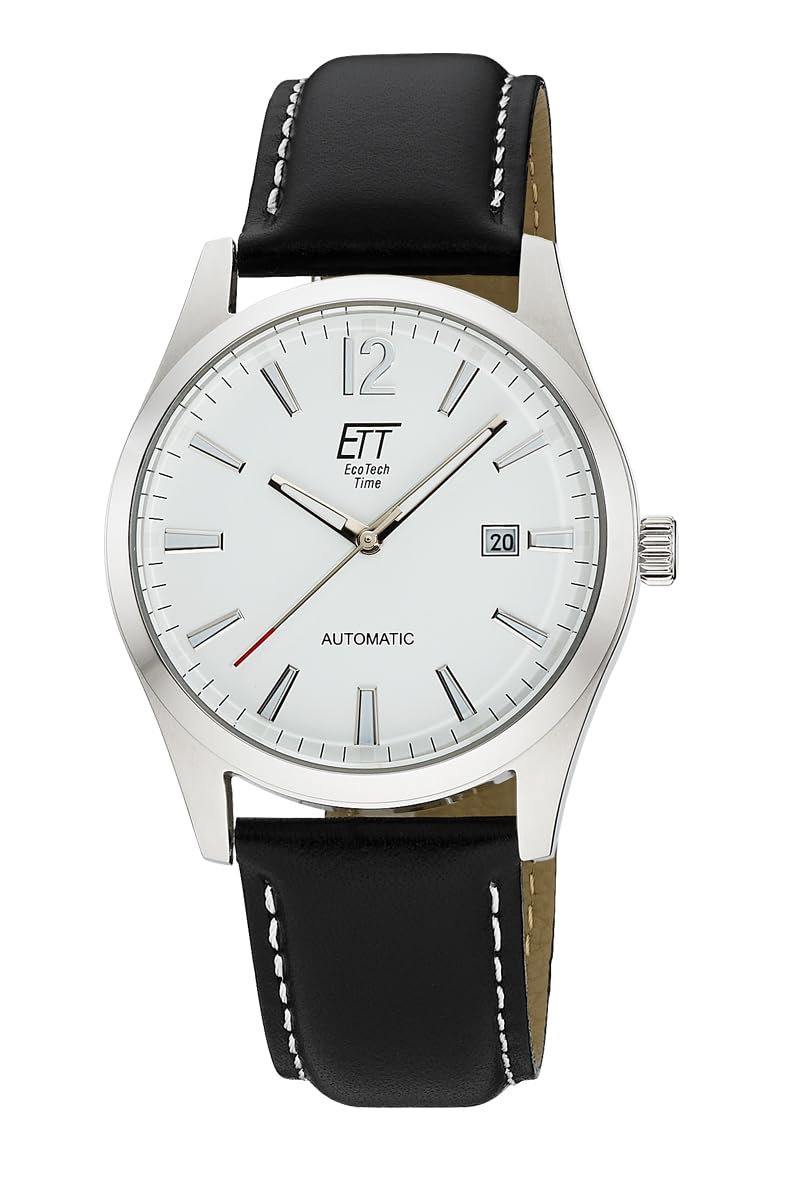 ett-motion-drive-herrenuhr-automatik-silber-schwarz-edelstahl image 1
