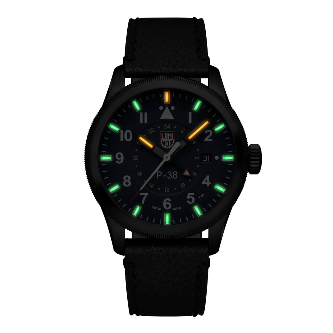 luminox-p-38-lightning-9520-fliegeruhr-42-mm-gmt image 2