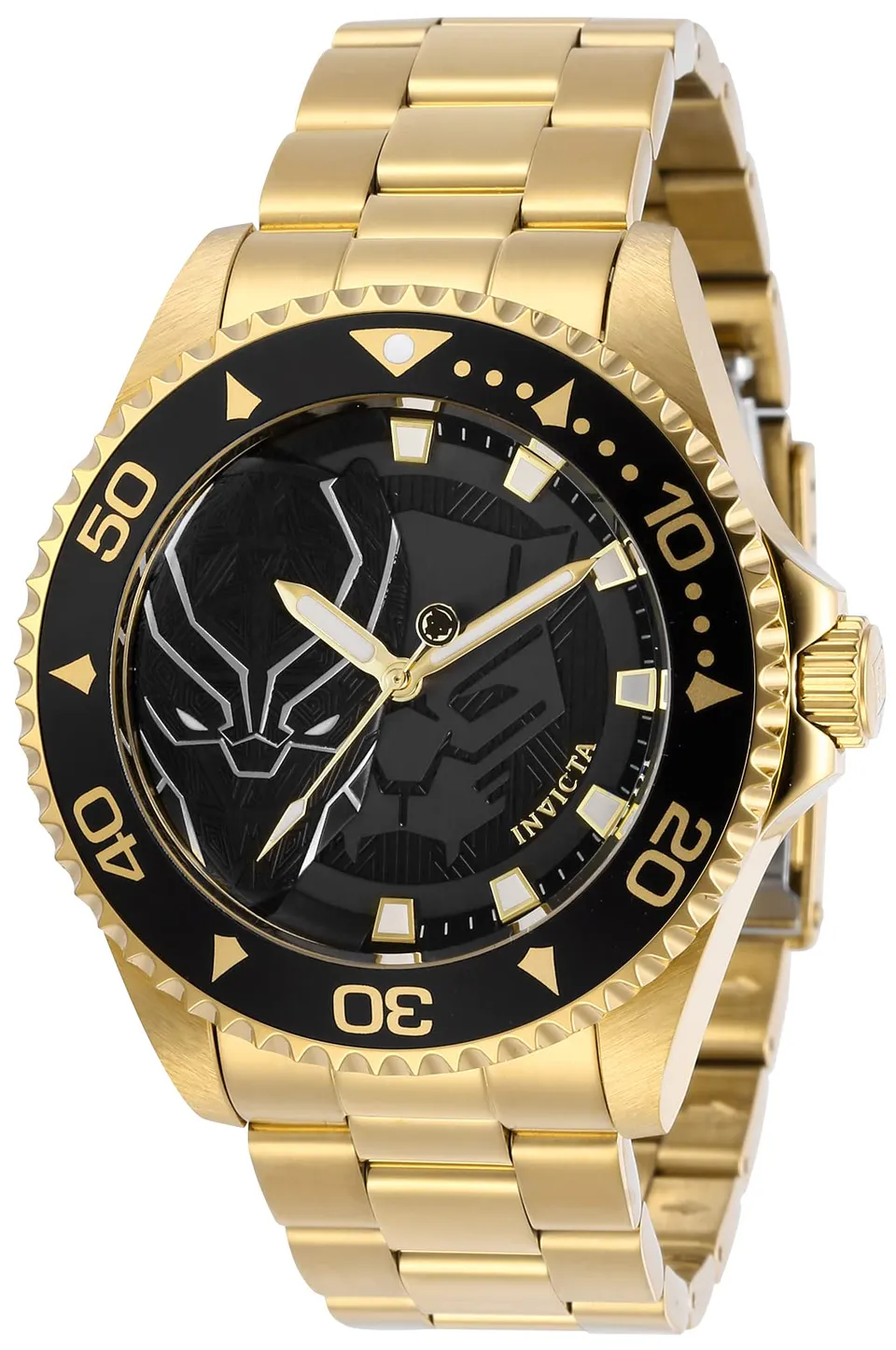 invicta-marvel-29686-herrenuhr-gold-edelstahl-quarz image 1