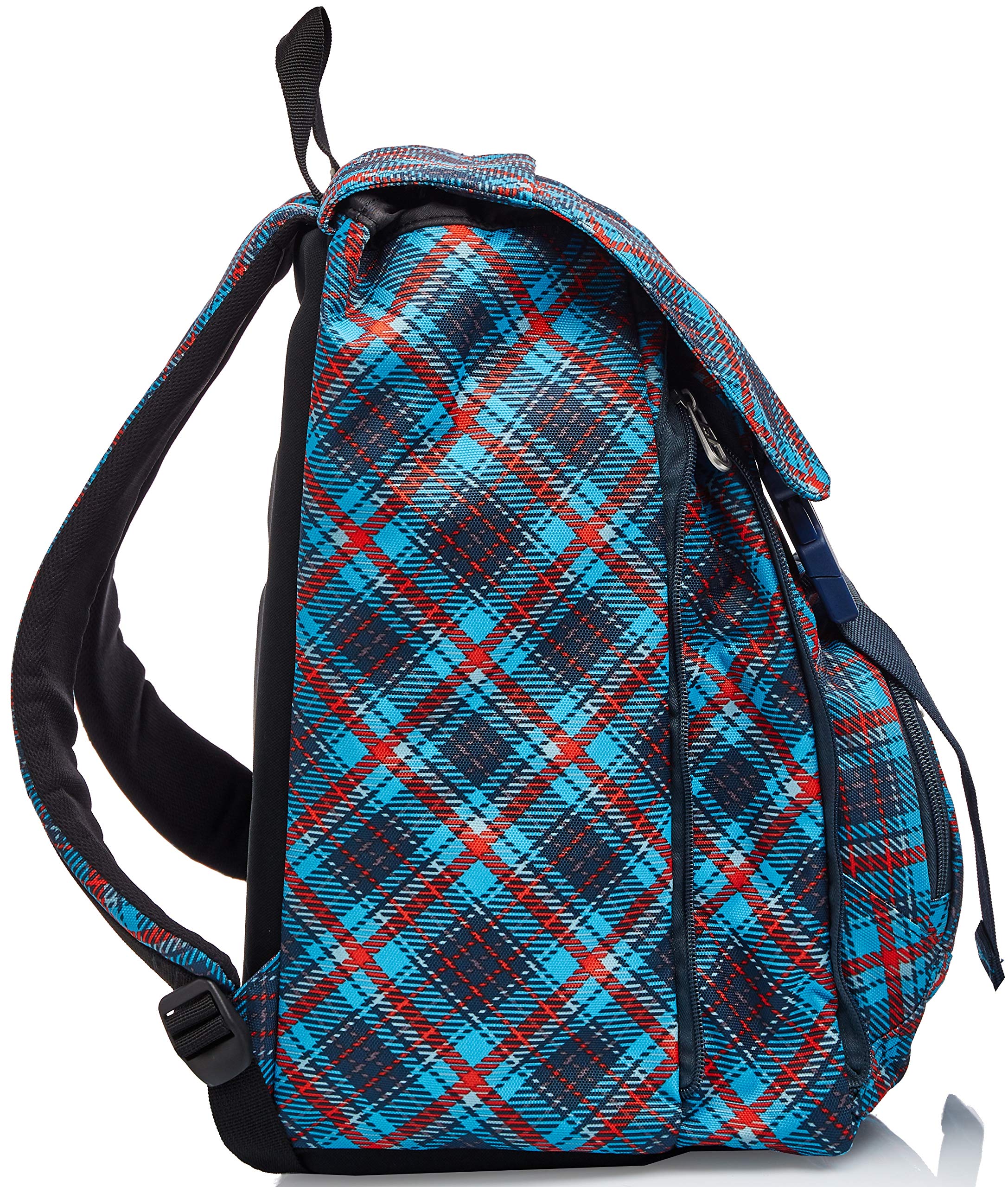 invicta-square-tartan-rucksack-blau-kariert-erweiterbar image 4