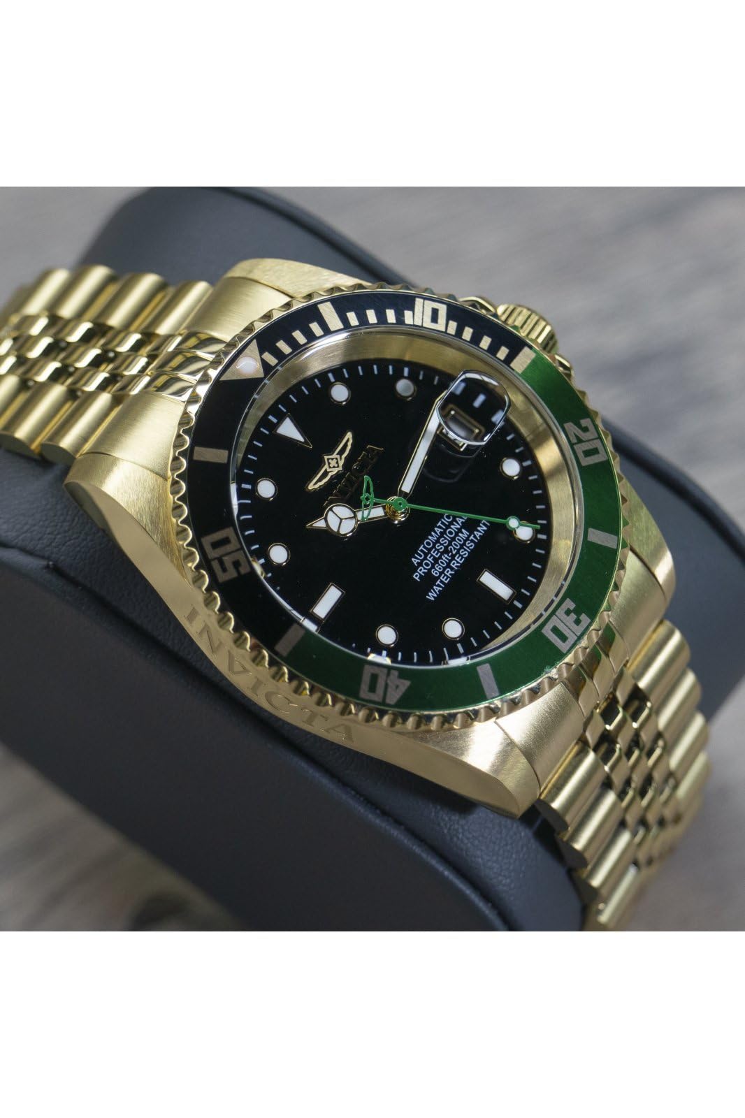 invicta-pro-diver-automatikuhr-herren-42mm-gold-schwarz-gr-n image 8