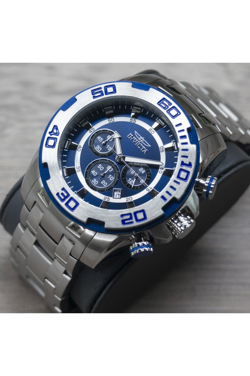 invicta-pro-diver-herrenuhr-50-mm-silber-blau-quarz image 6