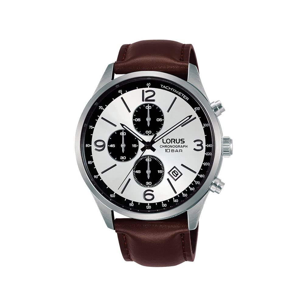 lorus-herrenuhren-analog-quarz-herrenuhr-braun-leder-quarz image 1